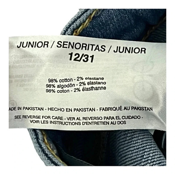 Ella Moss High Waist Straight Leg Ankle Crop Jeans Light Wash Women Size 12/31 - Picture 9 of 9